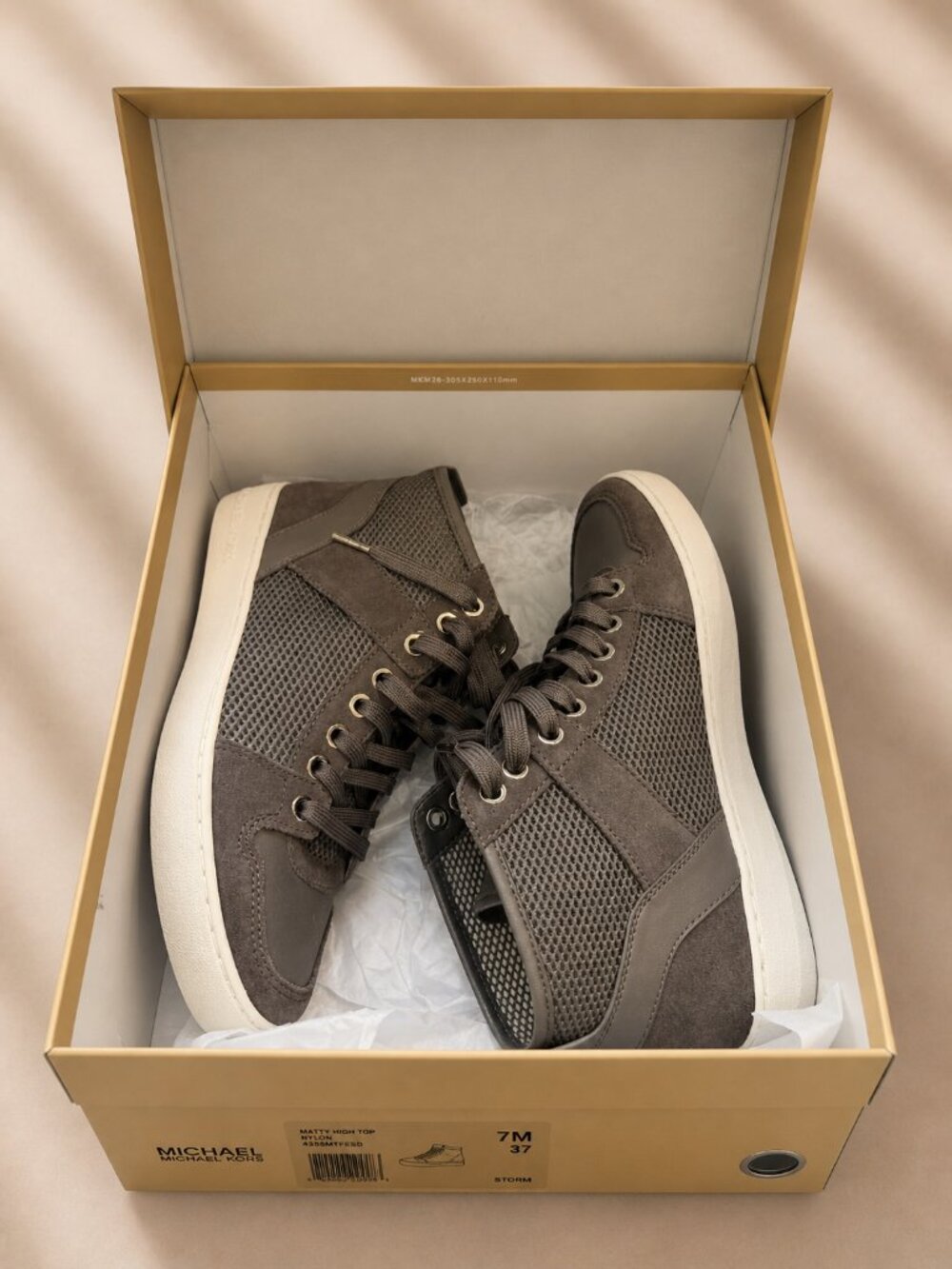 NEW IN BOX MICHAEL KORS High-Top Mesh Sneaker 7M